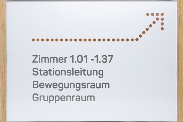 Türschild NIRO.eiche 444,5 x 300,5 mm, A3 quer