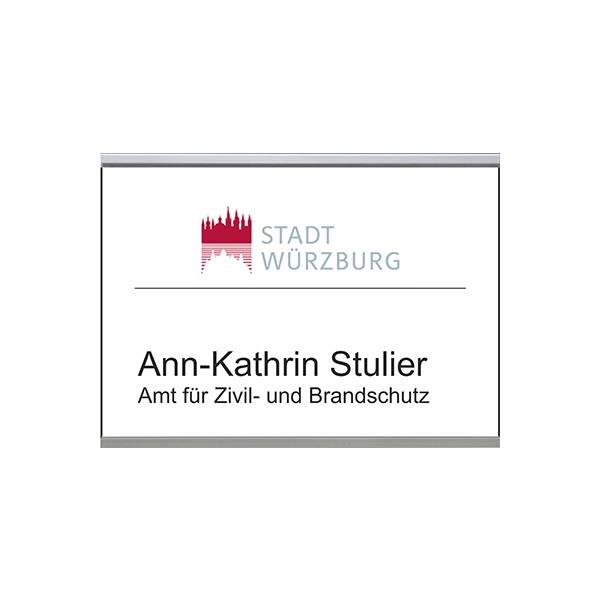 Türschild SlideFix Silber 210 x 150 mm (BxH) A5 quer