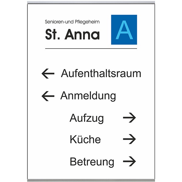 Türschild SlideFix Silber 297 x 420 mm (BxH) A3 hoch