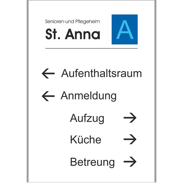 Türschild ALU.b1 300 x 422,5 mm (BxH), A3 hoch