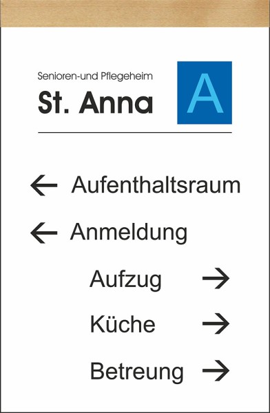 Türschild TwinHolz Buche 297 x 455 mm (BxH) A3 hoch