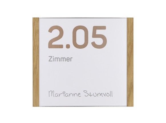 Türschild NIRO.eiche 170 x 150,5 mm (hoch oder quer)