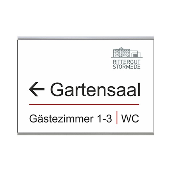 Türschild SlideFix Silber 297 x 210 mm (BxH) A4 quer