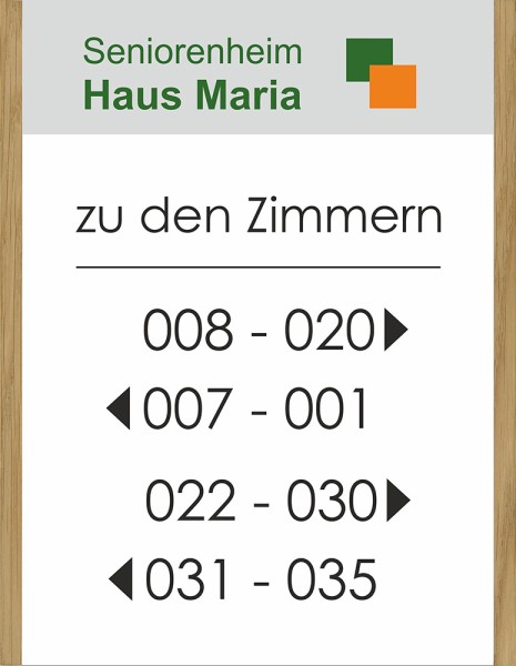 Türschild NIRO.eiche 231,5 x 299 mm, A4 hoch