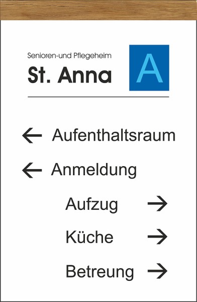 Türschild TwinHolz Eiche 297 x 455 mm (BxH) A3 hoch